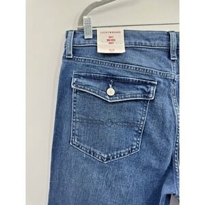 Lucky Brand Sweet Mid Rise Boot 16 33 Medium Wash Retro Y2K Patch Pocket Western